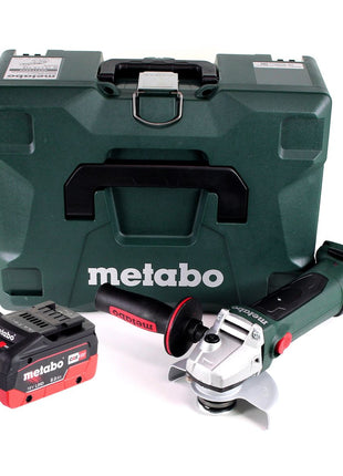 Metabo W 18 LTX 125 Amoladora angular a batería Quick 18 V 125 mm + 1x batería 8,0 Ah + MetaLoc - sin cargador