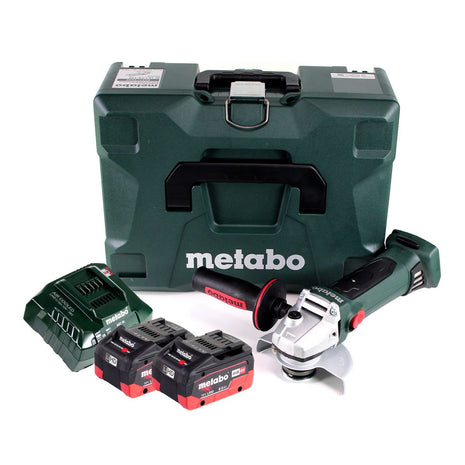 Meuleuse d'angle sur batterie Metabo W 18 LTX 125 Quick 18 V 125 mm + 2x batteries 8,0 Ah + chargeur + MetaLoc