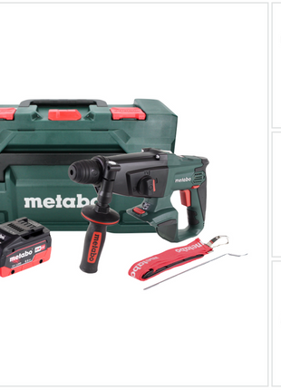 Metabo KHA 18 LTX Marteau sans fil 2,2 J 18V SDS Plus + 1x Batterie 8,0 Ah + Chargeur + Coffret MetaBOX