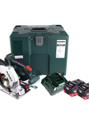 Scie circulaire à métaux sur batterie Metabo MKS 18 LTX 58 18 V 165 mm + 2x batteries 8,0 Ah + chargeur + MetaLoc