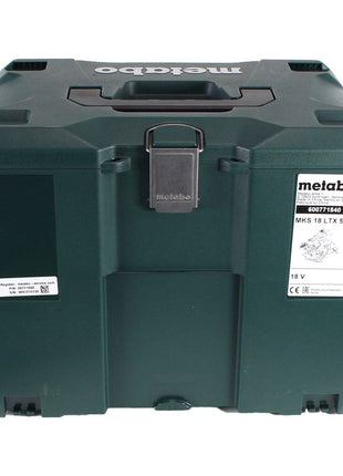 Scie circulaire à métaux sur batterie Metabo MKS 18 LTX 58 18 V 165 mm + 2x batteries 8,0 Ah + chargeur + MetaLoc