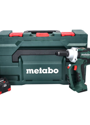 Metabo NP 18 LTX BL 5.0 pistolet à riveter aveugle sur batterie 18 V 10 kN sans balais + 1x batterie 5,5 Ah + métaBOX - sans chargeur