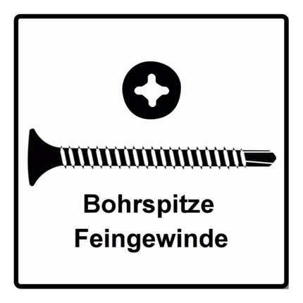 SPAX GIX-D Schnellbauschrauben 3,5 x 25 mm 2000 Stk ( 2x 1991170350256 ) Bohrspitze Vollgewinde Trompetenkopf Kreuzschlitz H2 - Toolbrothers