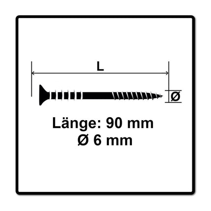 SPAX Justierschraube 6,0 x 90 mm 500 Stück ( 5x 161010600903 ) Justiergewinde mit Halterillen Flachkopf T-STAR Plus 4Cut WIROX