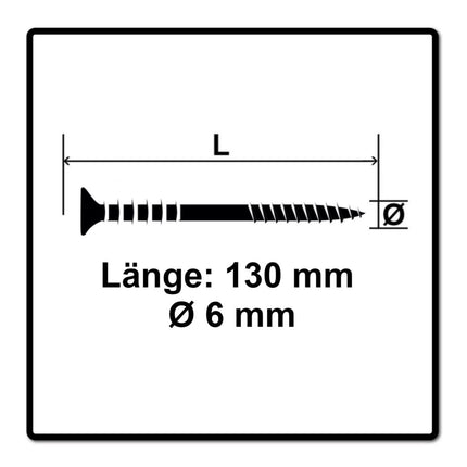 SPAX Justierschraube 6,0 x 130 mm 500 Stk ( 5x 161010601305 ) Justiergewinde mit Halterillen Flachkopf T-STAR Plus 4Cut WIROX - Toolbrothers