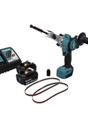 Makita DBS 180 RF Akku Bandfeile 18 V 9 x 533 mm Brushless + 2x Akku 3,0 Ah + Ladegerät - Toolbrothers