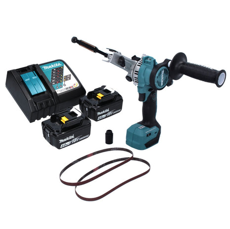 Makita DBS 180 RM Akku Bandfeile 18 V 9 x 533 mm Brushless + 2x Akku 4,0 Ah + Ladegerät - Toolbrothers