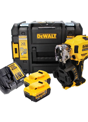 Cloueur à bobine DeWalt DCN 45 RNM2 18 V 19 - 44 mm sans balais + 2x batterie 4,0 Ah + chargeur + TSTAK