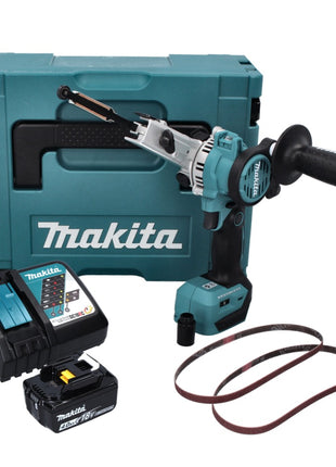 Makita DBS 180 RM1J Akku Bandfeile 18 V 9 x 533 mm Brushless + 1x Akku 4,0 Ah + Ladegerät + Makpac - Toolbrothers