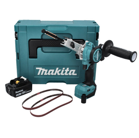 Lima de cinta sin cable Makita DBS 180 T1J 18 V 9 x 533 mm sin escobillas + 1x batería recargable 5,0 Ah + Makpac - sin cargador