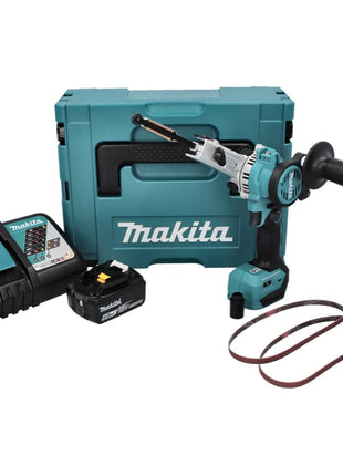 Makita DBS 180 RG1J Akku Bandfeile 18 V 9 x 533 mm Brushless + 1x Akku 6,0 Ah + Ladegerät + Makpac - Toolbrothers