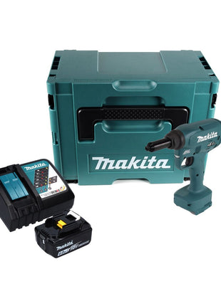 Makita DRV 250 RG1J Akku Blindnietsetzgerät 18 V 20 kN Brushless + 1x Akku 6,0 Ah + Ladegerät + Makpac