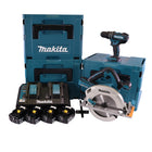 Makita DLX 2140 PMJ kit combinado de baterías 18 V con DHP 482 62 Nm + DHS 710 190 mm + 4x baterías 4.0 Ah + cargador doble + 3x Makpac