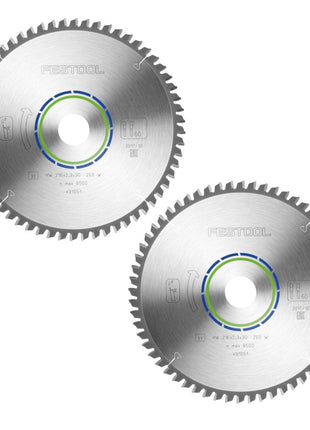 Festool Spezial Kreissägeblatt Set 2x HW 216 x 30 x 2,3 mm W60 ( 2x 491051 ) 216 mm 60 Zähne - Toolbrothers