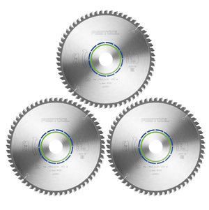 Festool Spezial Kreissägeblatt Set 3x HW 216 x 30 x 2,3 mm W60 ( 3x 491051 ) 216 mm 60 Zähne