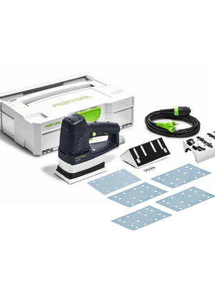 Festool LS 130 EQ-Plus Linearschleifer DUPLEX 260 Watt 133 x 80 mm + 1x Radius Profilschuh R25 + 400x Schleifstreifen + Systainer