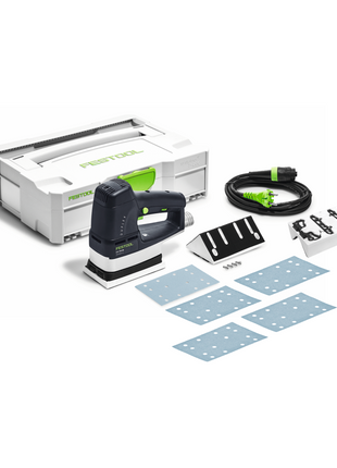 Ponceuse linéaire Festool LS 130 EQ-Plus DUPLEX 260 watts 133 x 80 mm + 1x sabot profilé à rayon R10 + 400x bandes abrasives + Systainer