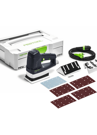 Festool LS 130 EQ-Plus Linearschleifer DUPLEX 260 Watt 133 x 80 mm + 1x Radius Profilschuh R10 + 200x Schleifstreifen + Systainer