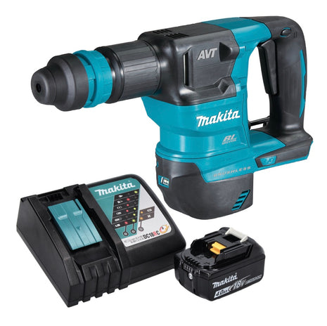 Martillo cincelador a batería Makita DHK 180 RM1 18 V 3,1 J SDS Plus Brushless + 1x batería 4,0 Ah + cargador