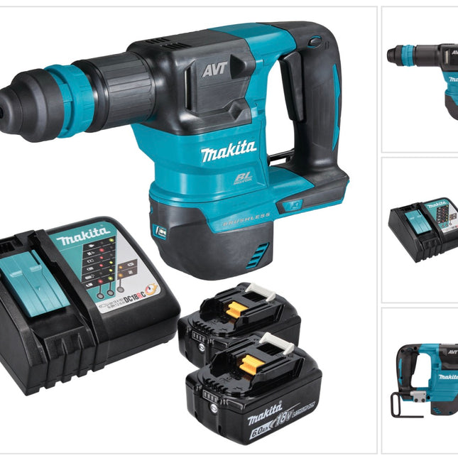 Makita DHK 180 RG Akku Meisselhammer 18 V 3 1 J SDS Plus Brushless 2x Akku 6 0 Ah Ladegeraet  0 - toolbrothers