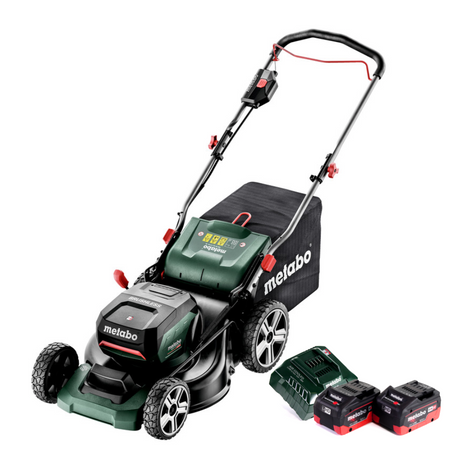 Metabo RM 36-18 LTX BL 46 Akku Rasenmäher 36 V ( 2x 18 V ) 46 cm Brushless + 2x Akku 8,0 Ah + Ladegerät - Toolbrothers