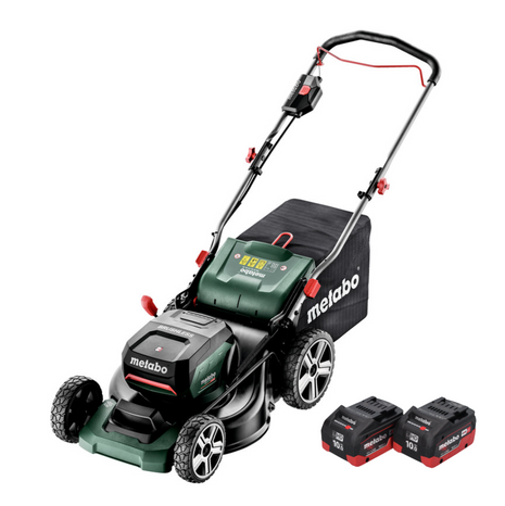 Metabo RM 36-18 LTX BL 46 Akku Rasenmäher 36 V ( 2x 18 V ) 46 cm Brushless + 2x Akku 10,0 Ah - ohne Ladegerät - Toolbrothers