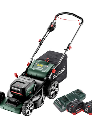 Metabo RM 36-18 LTX BL 46 Akku Rasenmäher 36 V ( 2x 18 V ) 46 cm Brushless + 2x Akku 10,0 Ah + Doppelladegerät - Toolbrothers