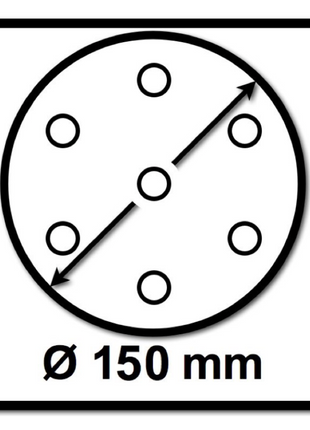 Mirka BASECUT Schleifscheiben 150 mm P220 400 Stk. ( 4x 2261109922 ) Grip 15 Loch