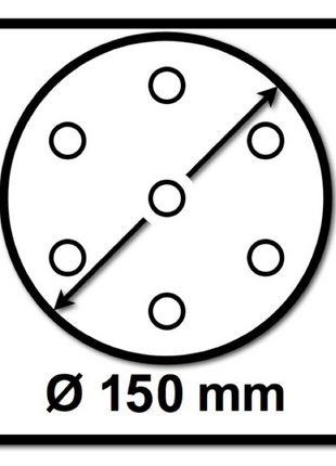 Mirka BASECUT Schleifscheiben 150 mm P150 400 Stk. ( 4x 2261109915 ) Grip 15 Loch