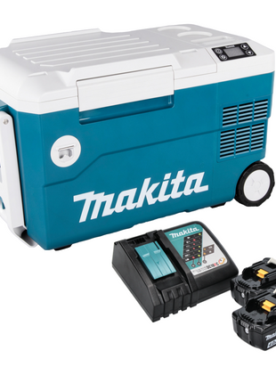 Caja de refrigeración y calefacción por batería Makita DCW 180 RM 36 V (2x 18 V) 20 L + 2x batería 4,0 Ah + cargador