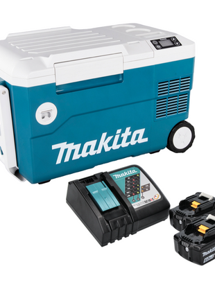 Makita DCW 180 RG Akku Kühl und Wärme Box 36 V ( 2x 18 V ) 20 L + 2x Akku 6,0 Ah + Ladegerät