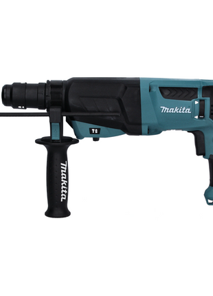 Makita HR 2630 TJ Kombihammer 800 W 2,4 J SDS Plus + 7 tlg. Bohrer Set + Schnellspannfutter + Makpac