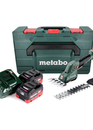 Metabo SGS 18 LTX Q cortacésped y arbustos a batería 18 V + 2x baterías 5,5 Ah + cargador + metaBOX