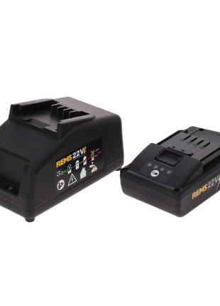 REMS Mini Press 22 V ACC Basic Pack Akku Radialpresse 21,6 V 22 kN ( 578010 R220 ) + 1x Akku 1,5 Ah + Ladegerät + Koffer