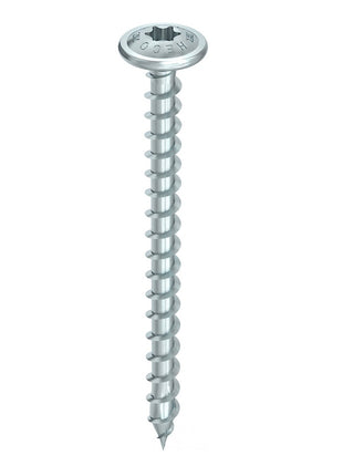 HECO TOPIX plus tornillos profesionales para construcción en madera 6,0 x 50 mm 200 piezas (61039) tornillo para madera totalmente roscado, cabeza con arandela, accionamiento en T, galvanizado azul, A3K