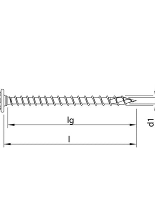 HECO TOPIX plus Vis à bois Professionnelle 6.0 x 50 mm, Filetage partiel , Tête ronde large, T-Drive, Galvanisé bleu, A3K, 200pcs ( 61039 )