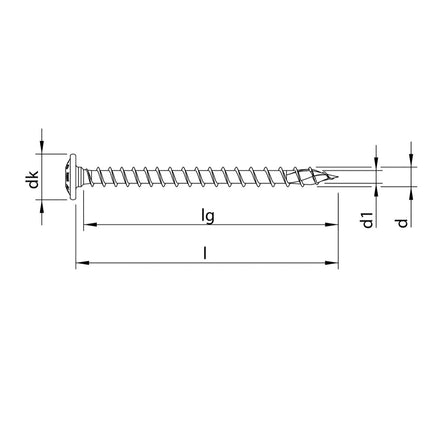 HECO TOPIX plus Profi Holzbauschraube 8,0 x 120 mm 50 Stück ( 61270 ) Vollgewinde Holzschraube, Tellerkopf,  T-Drive, verzinkt blau, A3K