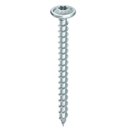 HECO TOPIX plus tornillos profesionales para construcción en madera 8,0 x 80 mm 200 piezas (4x 61245) tornillo para madera totalmente roscado, cabeza con arandela, accionamiento en T, galvanizado azul, A3K