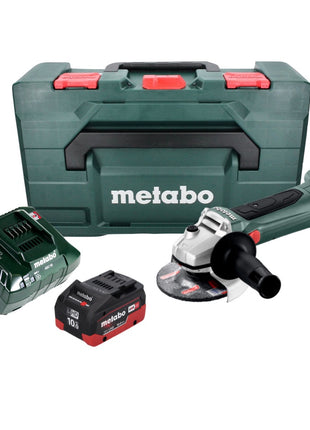 Meuleuse d'angle sur batterie Metabo W 18 LTX 125 18 V 125 mm + 1x batterie 10,0 Ah + chargeur + métaBOX