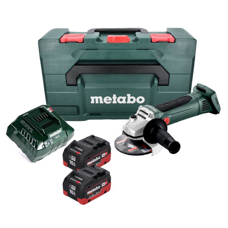 Metabo W 18 LTX 125 Akku Winkelschleifer 18 V 125 mm + 2x Akku 10,0 Ah + Ladegerät + metaBOX