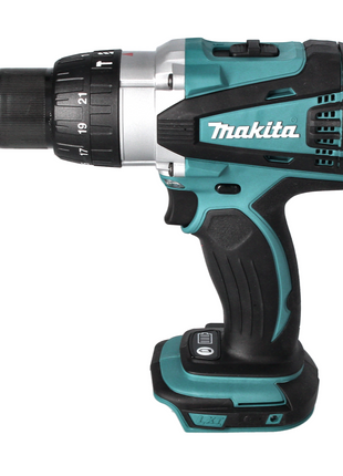 Makita DHP 458 RF1 Perceuse-visseuse à percussion sans fil 18 V 91 Nm + 1x Batterie 3,0 Ah + Chargeur + Jeu d'embouts - 40 pièces