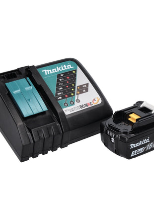 Makita DHP 485 RF1 Perceuse-visseuse à percussion sans fil 18 V 50 Nm Brushless + 1x Batterie 3,0 Ah + Chargeur + Jeu de 26 douilles à embouts