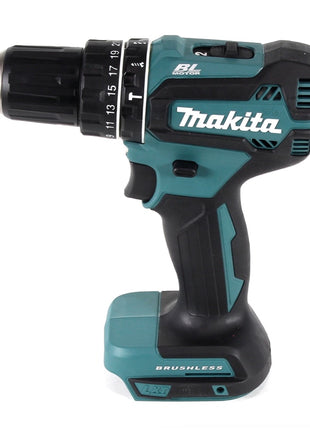 Makita DHP 485 Z Perceuse-visseuse à percussion sans fil 18 V 50 Nm Brushless + Jeu d'embouts 100 pièces - sans batterie, sans chargeur