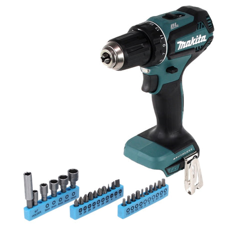 Makita DDF 485 Z perceuse-visseuse sans fil 18 V 50 Nm sans balais + jeu de 26 clés à douilles à embouts - sans batterie, sans chargeur