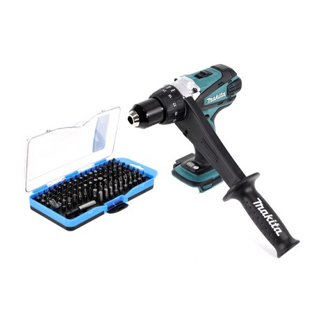 Makita DDF 458 Z Perceuse-visseuse sans fil 18V, 91 Nm + Set d'embouts, 100 pcs. - sans batterie, sans chargeur