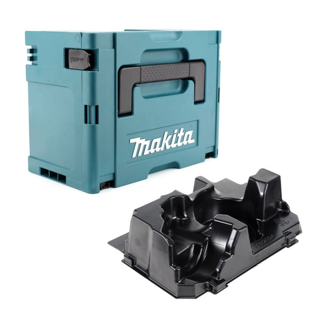 Makita MAKPAC 3 Kunststoffkoffer ( 821551-8 ) + Einlage für Winkelschleifer DGA 511 513 517 ( 839252-4 ) - Toolbrothers