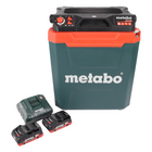 Nevera de batería Metabo KB 18 BL 18 V con función de calentamiento 28 l sin escobillas + 2 baterías 4,0 Ah + cargador