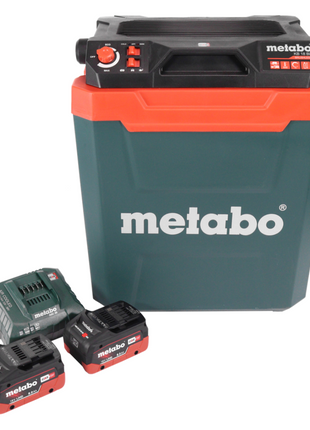 Nevera de batería Metabo KB 18 BL 18 V con función de calentamiento 28 l sin escobillas + 2 baterías de 8,0 Ah + cargador