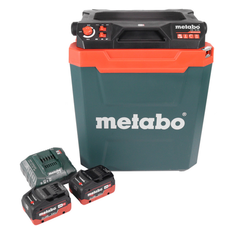 Nevera de batería Metabo KB 18 BL 18 V con función de calentamiento 28 l sin escobillas + 2 baterías de 5,5 Ah + cargador