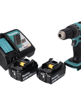 Makita DHP 456 RF Akku Schlagbohrschrauber 18 V 50 Nm + 2x Akku 3,0 Ah + Ladegerät